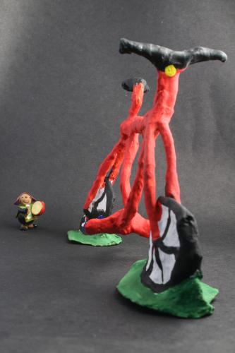 Bici de papel mache